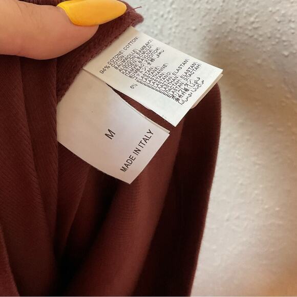 Brunello Cucinelli Burgundy Beaded Long Sleeve Button-Down Top Size Medium - Picture 8 of 12